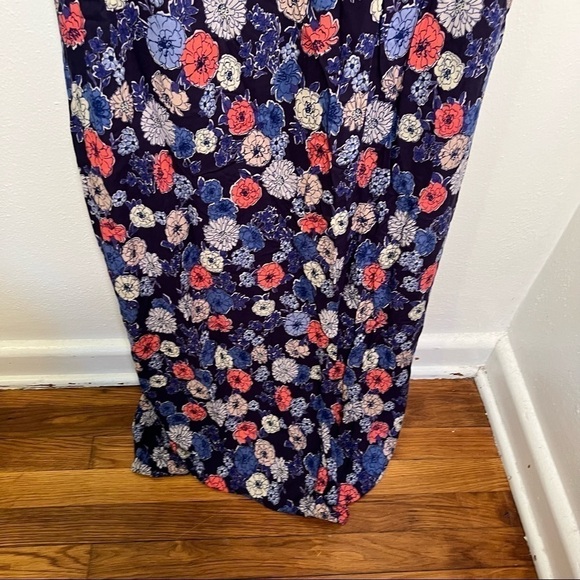 Two Hearts Maternity Maxi Dress Blue Floral - Picture 5 of 10